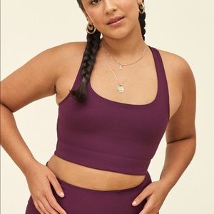 NWT Girlfriend Collective Tommy Bra- Plum Small